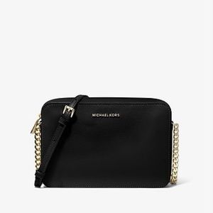 Jet Set Large Saffiano Leather Crossbody Bag